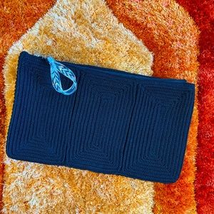 Vintage Black Crochet Clutch